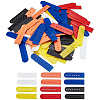 48 Sets 6 Colors PE Plastic 7 Holes Hats Replacement Fasteners Buckle FIND-BC0003-51-1