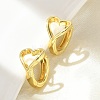 Hollow Heart Brass Hoop Earrings EJEW-D311-098G-1