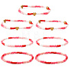 6Pcs 3 Styles Glass Seed Beads Stretch Bracelets Set CC4522-1-5