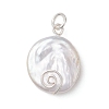 Natural Keshi Pearl Pendants PALLOY-JF04810-02-3