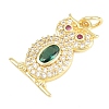 Brass Micro Pave Cubic Zirconia Pendants KK-F938-34G-03-2