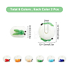 12Pcs 6 Colors Handmade Bumpy Lampwork Beads LAMP-SC0001-09-2
