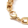 201 Stainless Steel Byzantine Chain Bracelets BJEW-R313-01G-4