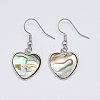 Abalone Shell/Paua Shell Dangle Earrings EJEW-P117-03-01-1