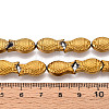 Electroplate Glass Beads Strands EGLA-T025-03G-4