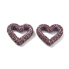 Heart Shape Polymer Clay Rhinestone Beads CLAY-NH0001-09A-05-1