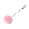 Resin Glitter Flower Brass Stick Lapel Pins JEWB-BR00170-02-4