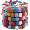 Round Wool Felt Ball Coasters AJEW-WH20020-151A-6