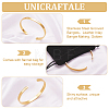 Unicraftale 2Pcs Brass Grooved Open Cuff Bangles Set for Women BJEW-UN0001-31-5