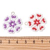 Glass Seed Beads Pendants PALLOY-MZ01331-3