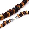 Natural Amber Square Graduated Beaded Necklaces NJEW-T019-01-5