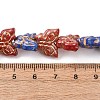 Painted Glass Beads Strands GLAA-B037-03-4