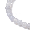6mm Natural Blue Lace Agate Round Beaded Stretch Bracelets BJEW-JB10855-02-3