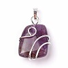 Natural Amethyst Pendants G-I220-D02-1