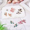 5Pcs 5 Colors Flower Alloy Enamel Adjustable Jean Button Pins DIY-TA0014-93-7