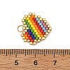 Glass MIYUKI Seed Beaded Pendants PALLOY-MZ01408-3