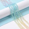 10 Strands Transparent Gradient Color Glass Beads Strands GLAA-CJ0002-14-10