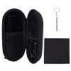 1Pc Oval PU Leather & Velvet Glasses Case AJEW-CN0007-22-7