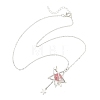 Dyed Natural Green Jade Alloy Star Pendant Necklaces for Women NJEW-TA00273-02-2