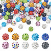  100Pcs 10 Colors Rhinestone Pave Disco Ball Beads RB-TA0001-11A-11
