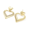 Rack Plating Brass Micro Pave Cubic Zirconia Studs Earrings EJEW-B047-03G-07-2