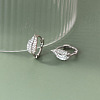 Brass Clear Cubic Zirconia Hoop Earrings FS-WG8C147-02-2