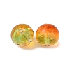 Handmade Gold Sand Lampwork Beads LAMP-WH0001-10B-1