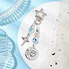 Glass Bead & Alloy Pendant Decorations HJEW-JM03016-02-1