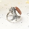 Synthetic Goldstone Adjustable Rings RJEW-I108-01AS-07-3