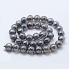 Electroplated Natural Agate Beads Strands G-G749-01D-12mm-2