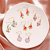 Cheriswelry 20Pcs 5 Style Light Gold Alloy Enamel Pendants ENAM-CW0001-15-7