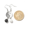 Alloy Enamel Yin Yang Matching Asymmetrical Earrings EJEW-JE04894-01-4