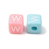 Opaque Acrylic European Beads AC-CBA7A73-01W-2