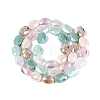 Electroplate Imitation Jade & Opaque & Transparent Glass Beads Strands X-EGLA-Q135-8x11MM-01C-3