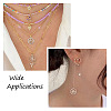 Cheriswelry 12Pcs 6 Style Brass Micro Pave Clear Cubic Zirconia Pendants KK-CW0001-04-14