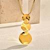 304 Stainless Steel Pendant Flat Snake Chain Necklaces for Women WG4CB9D-02-2