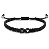 304 Stainless Steel Alphabet Beads Braided Bead Bracelets RY3090-22-1