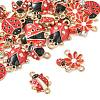 24Pcs 6 Styles Alloy Crystal Rhinestones Connector Charms FIND-FS0004-78-2