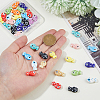 60Pcs 12 Styles Glazed Porcelain Beads PORC-FH0001-14-3