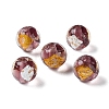 Handmade Gold & Silver Foil Lampwork Beads GLAA-G107-07B-01-2