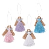 Polyester & Glass Angel Pendant Decorations HJEW-JM04648-2