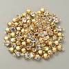 Brass Clear Cubic Zirconia Connector Charms RB-WH0005-002D-KCG-2