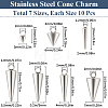 70Pcs 7 Styles 303 Stainless Steel Pendants STAS-BBC0005-76-2