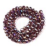 Electroplate Glass Beads Strands EGLA-A044-T6mm-B13-3
