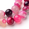 Natural Striped Agate/Banded Agate Beads Strands G-D845-01C-10mm-3