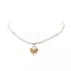 Natural White Moonstone Beaded Necklaces NJEW-JN04226-03-2