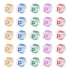 50Pcs Acrylic European Beads MACR-TADJ0001-13P-1