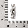Brass Micro Pave Clear Cubic Zirconia Fold Over Clasps KK-H483-01P-3