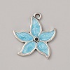 Ocean Theme Alloy Enamel Pendants ENAM-CJC0022-14F-AS-1