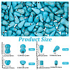 270Pcs 4 Styles Synthetic Turquoise Dyed Beads G-SC0003-87-2